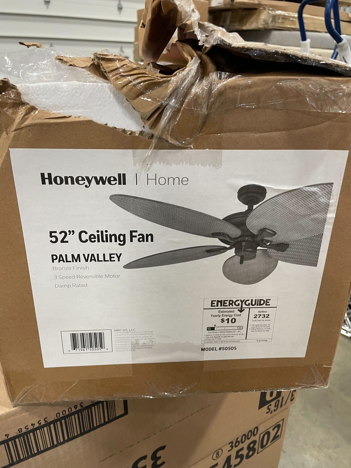 Honeywell, Indoor and Outdoor Ceiling Fan, 50505-03