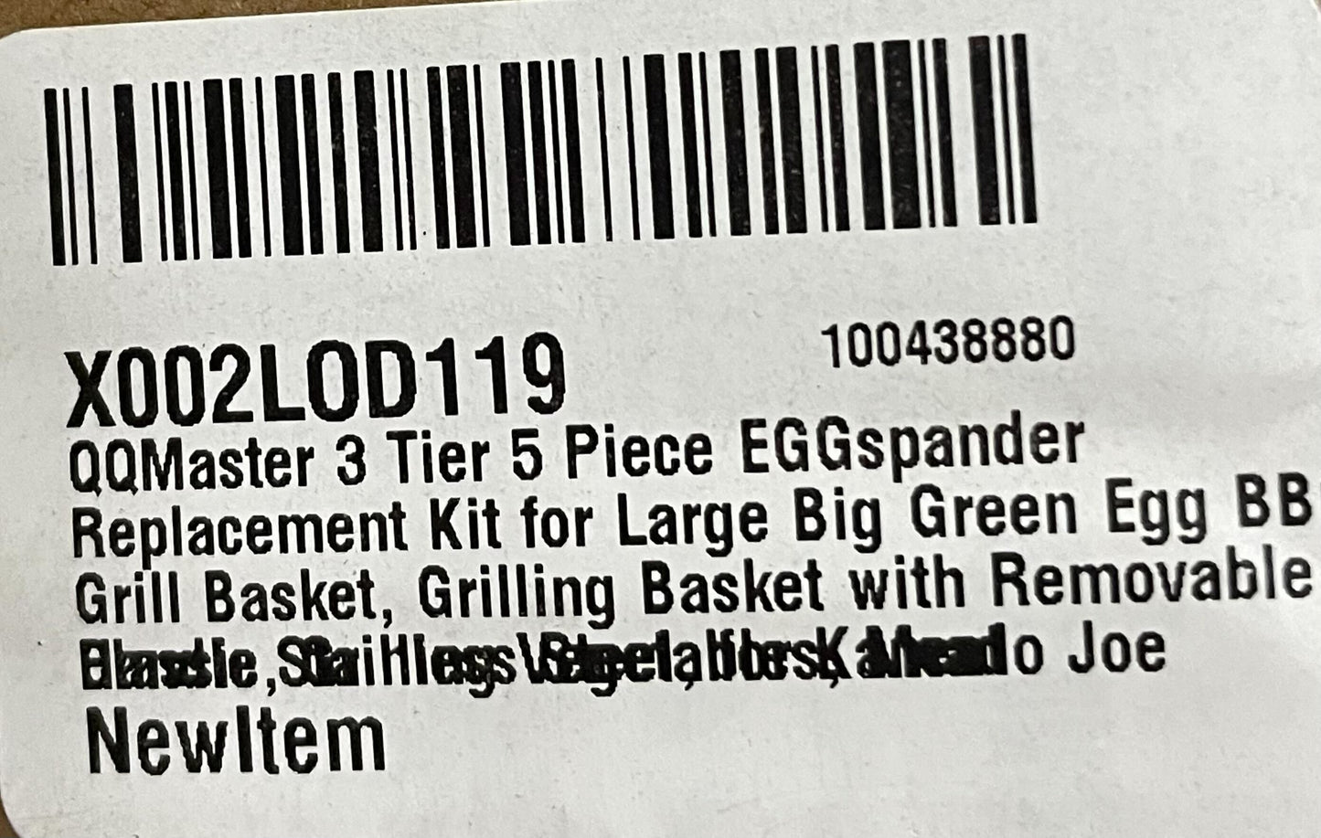 3 tier 5 piece EGGspander replacement kit Large Big Green Egg Stainless Steel