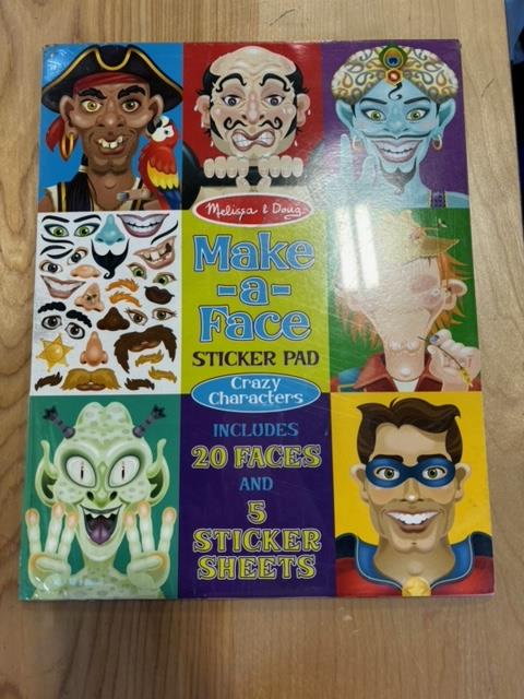 Melissa & Doug Make-a-Face Sticker Pad - Crazy Characters, 20 Faces, 5 Sticker Sheets