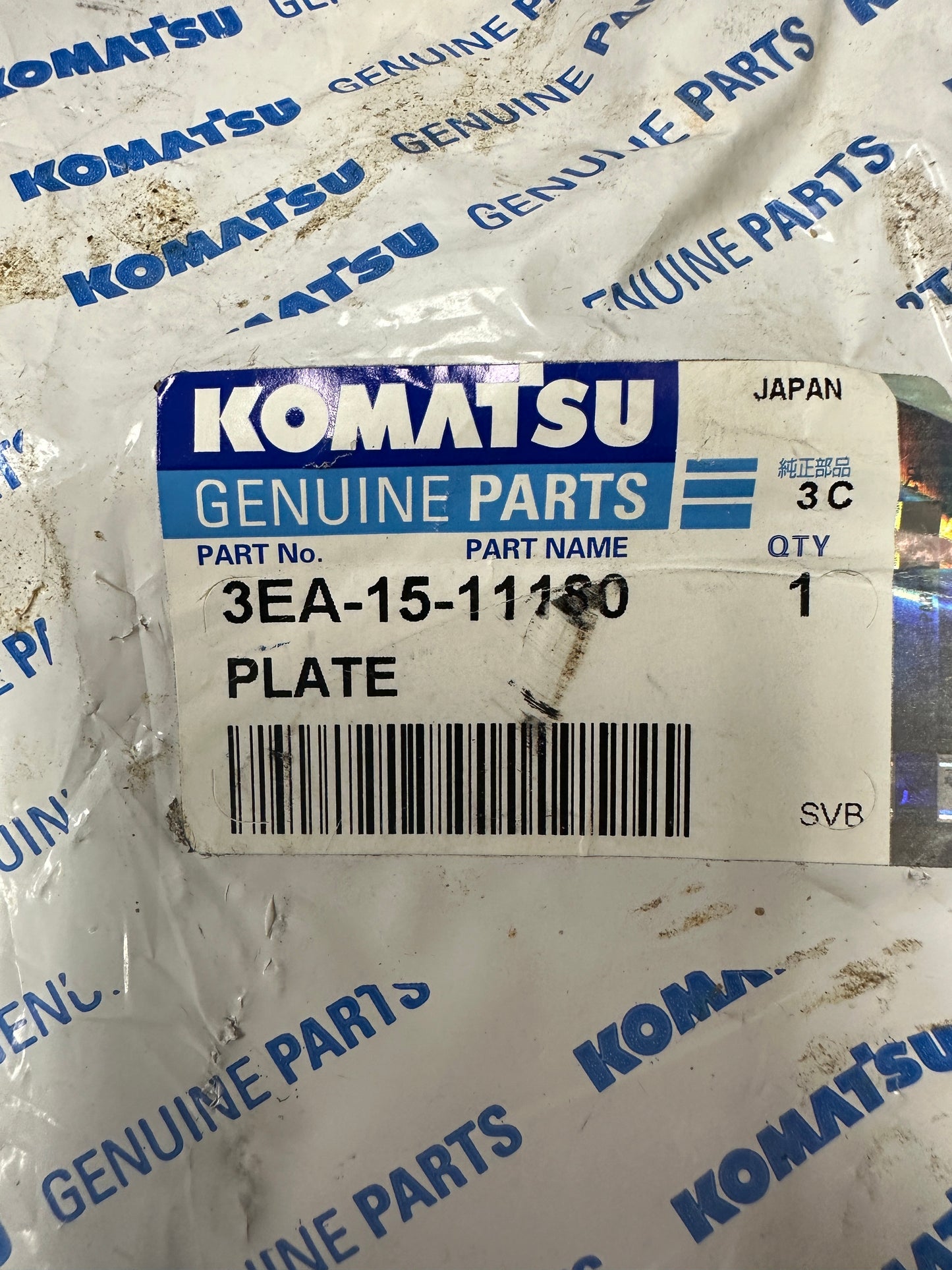 Komatsu 3EA-15-11180 - PLATE