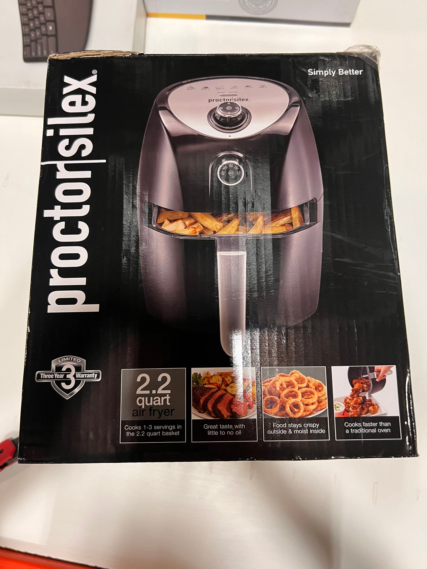 Proctor Silex Black 1.5 qt. Programmable Air Fryer