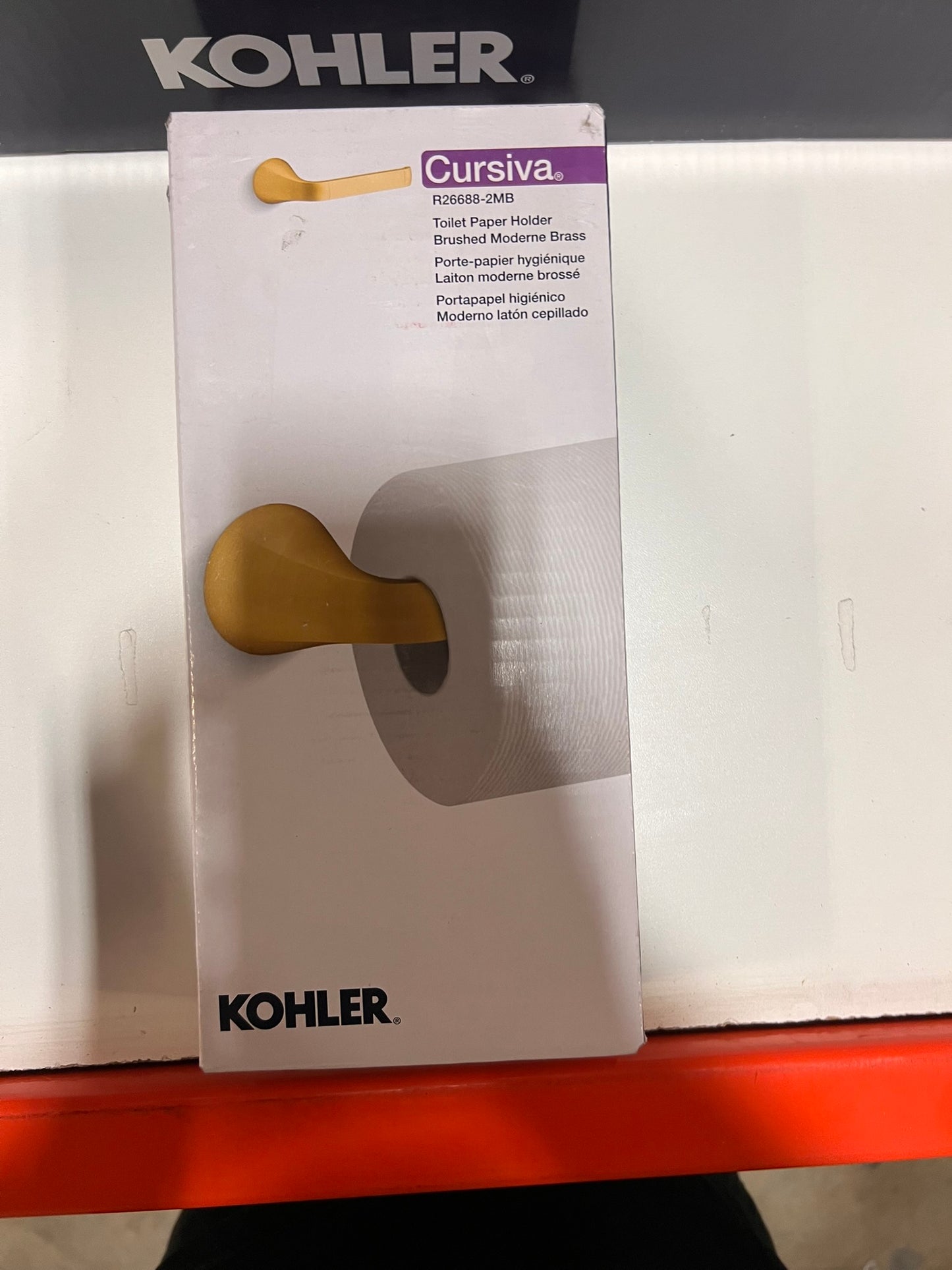 KOHLER Italics Wall Mount Single Post Toilet Paper Holder in Vibrant Brushed Mod