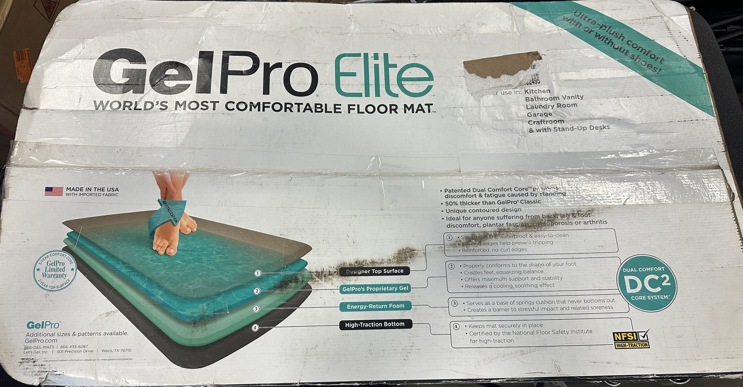 GelPro Elite Mat Vintage Leather 20" X 36" X 3/4"