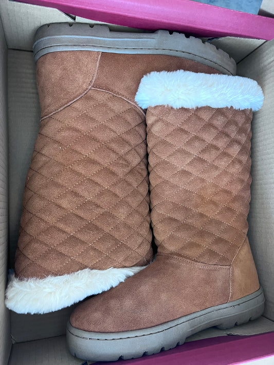 Style & Co. Womens Nickyy Quilted Cold-Weather Winter Boots Tan 7 Medium (B,M)