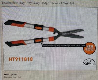 Telescopic Heavy Duty Wavy Hedge Shears - HT911818