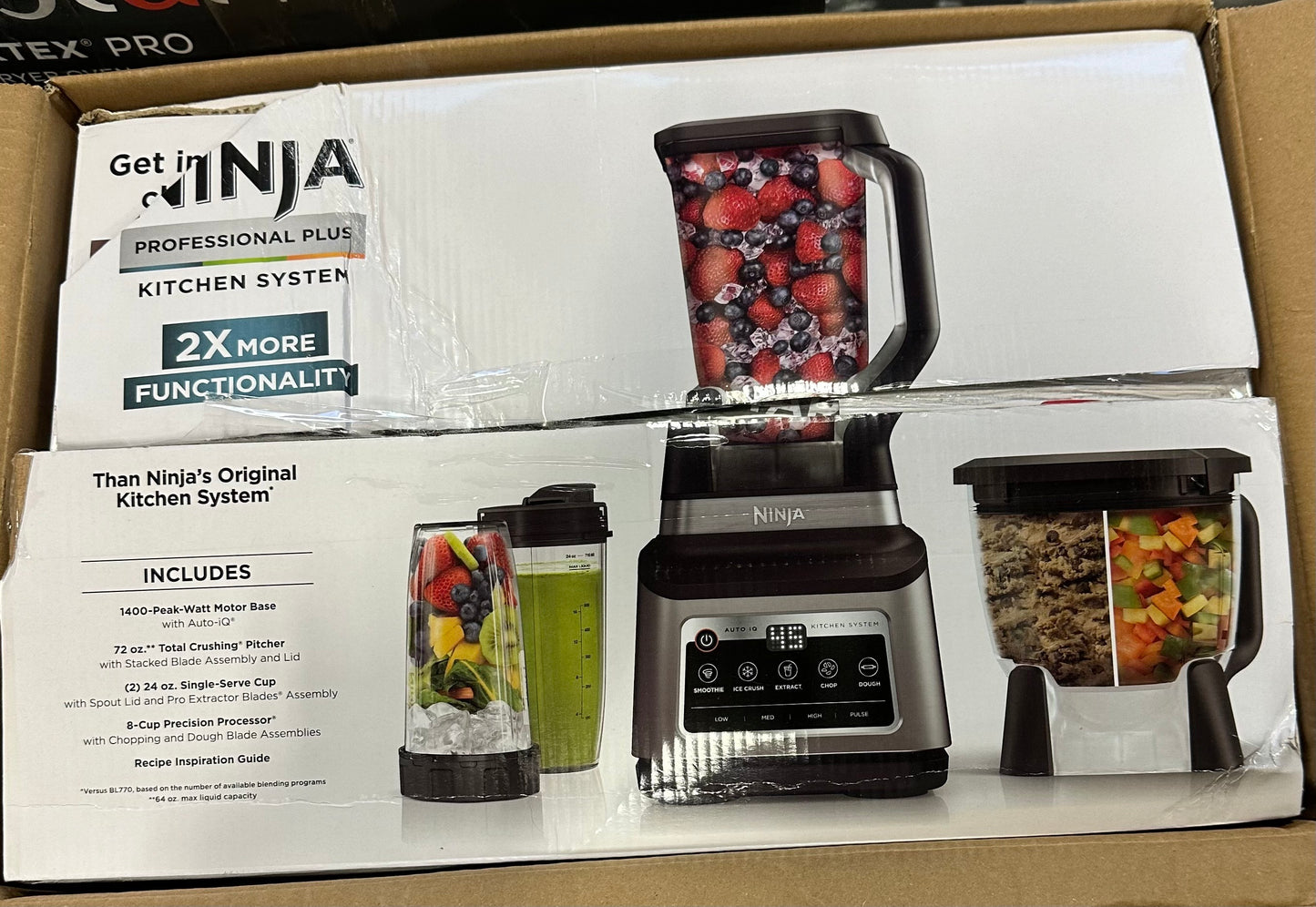 Ninja - BN801 (Professional Plus Kitchen System) 24oz Single-Serve Cups - Black