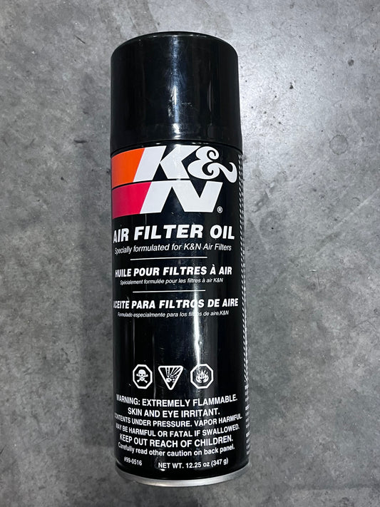 K&N Air Filter Oil: Aerosol; Restore Engine Air Filter Performance and Efficiency, 99-0516, 347g(12.25 Oz), Black