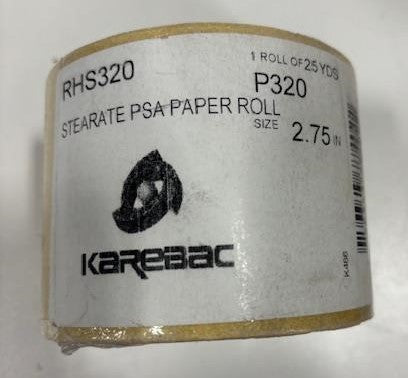 Karebac RHS320 320 Grit 2-3/4-Inch Gold PSA Rolls Stearated Aluminum Oxide, 2-3/4-Inch