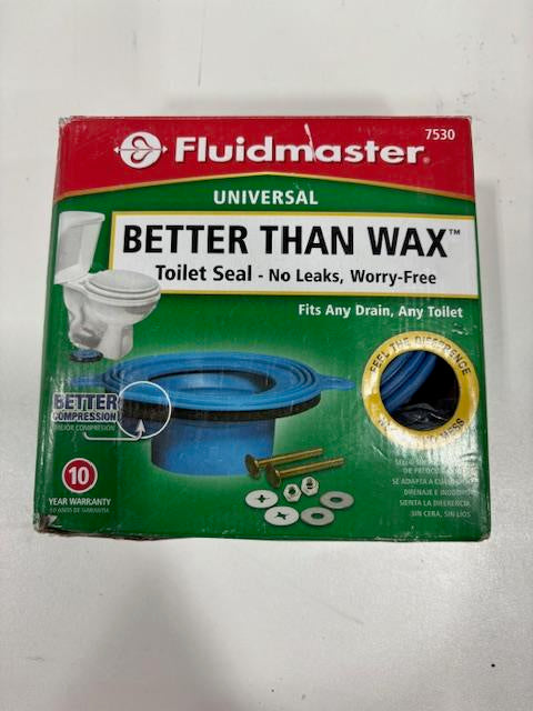 Fluidmaster 7530 Universal Better Than Wax Toilet Seal, Wax-Free Toilet Bowl Gasket Fits Any Drain