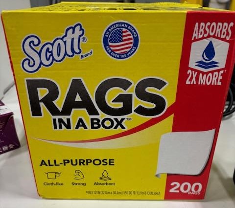 Scott 75260 Rags in a Box 200 Towels Per Box