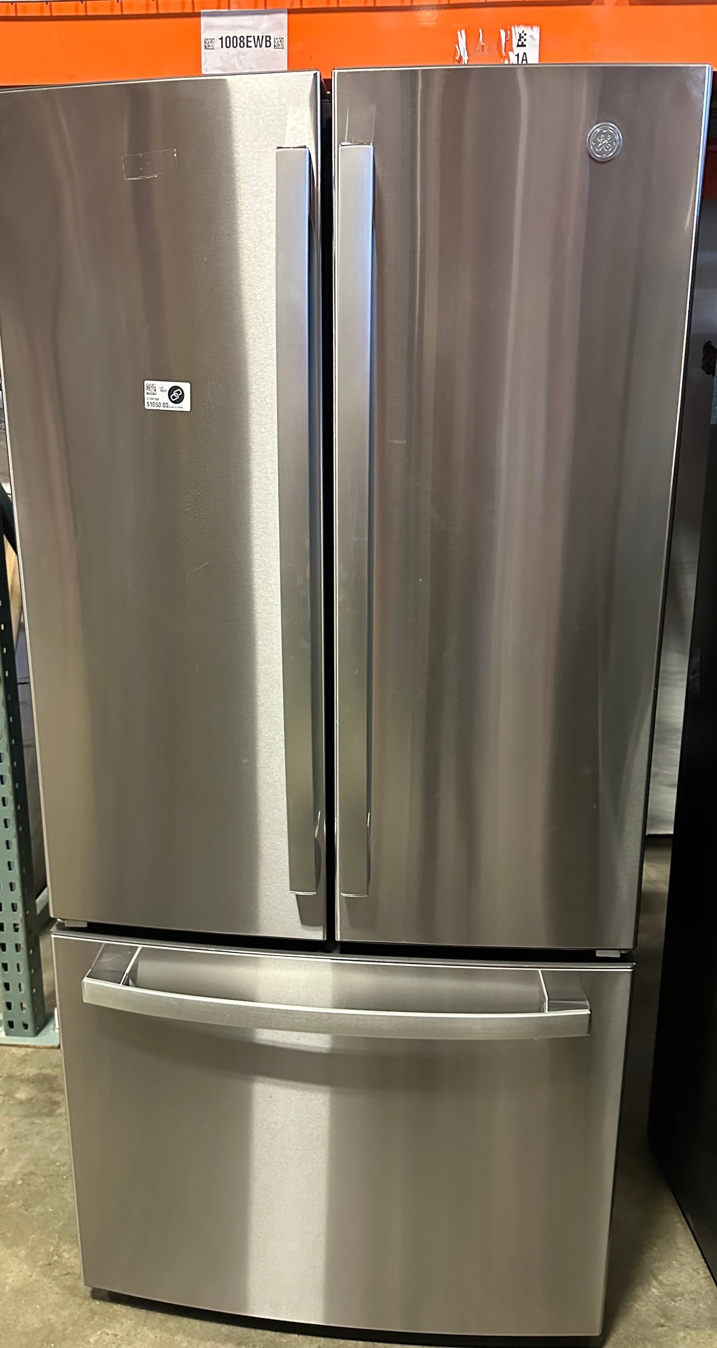 GE 18.6 cu. ft. Counter Depth French Door Refrigerator in Fingerprint Resistant Stainless Steel GWE19JYLFS