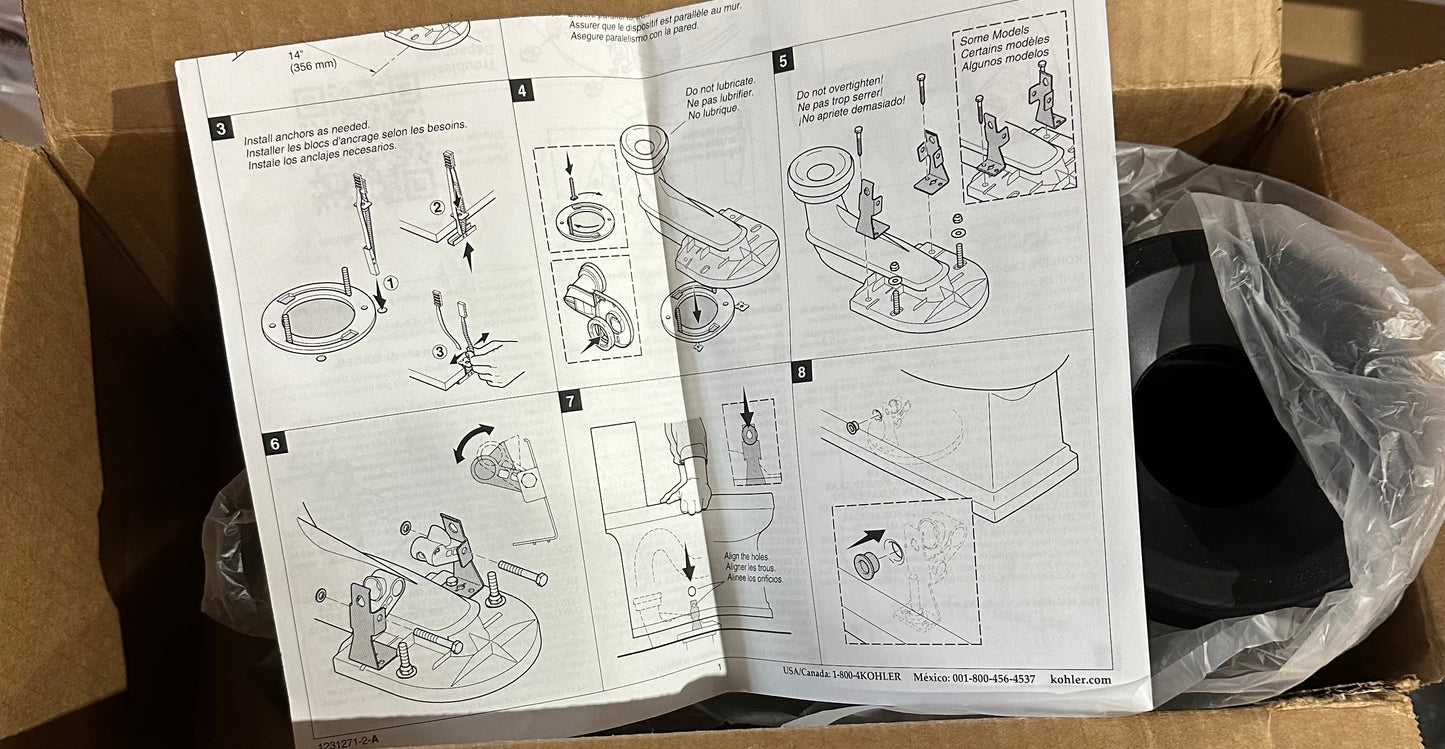 KOHLER 14 In. Rough-In Full Skirt Trap and Attachment