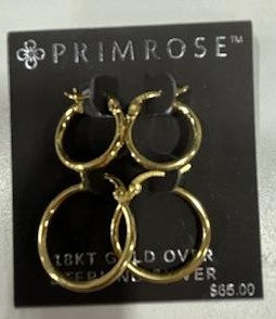 PRIMROSE Sterling Silver Hoop Earring Set