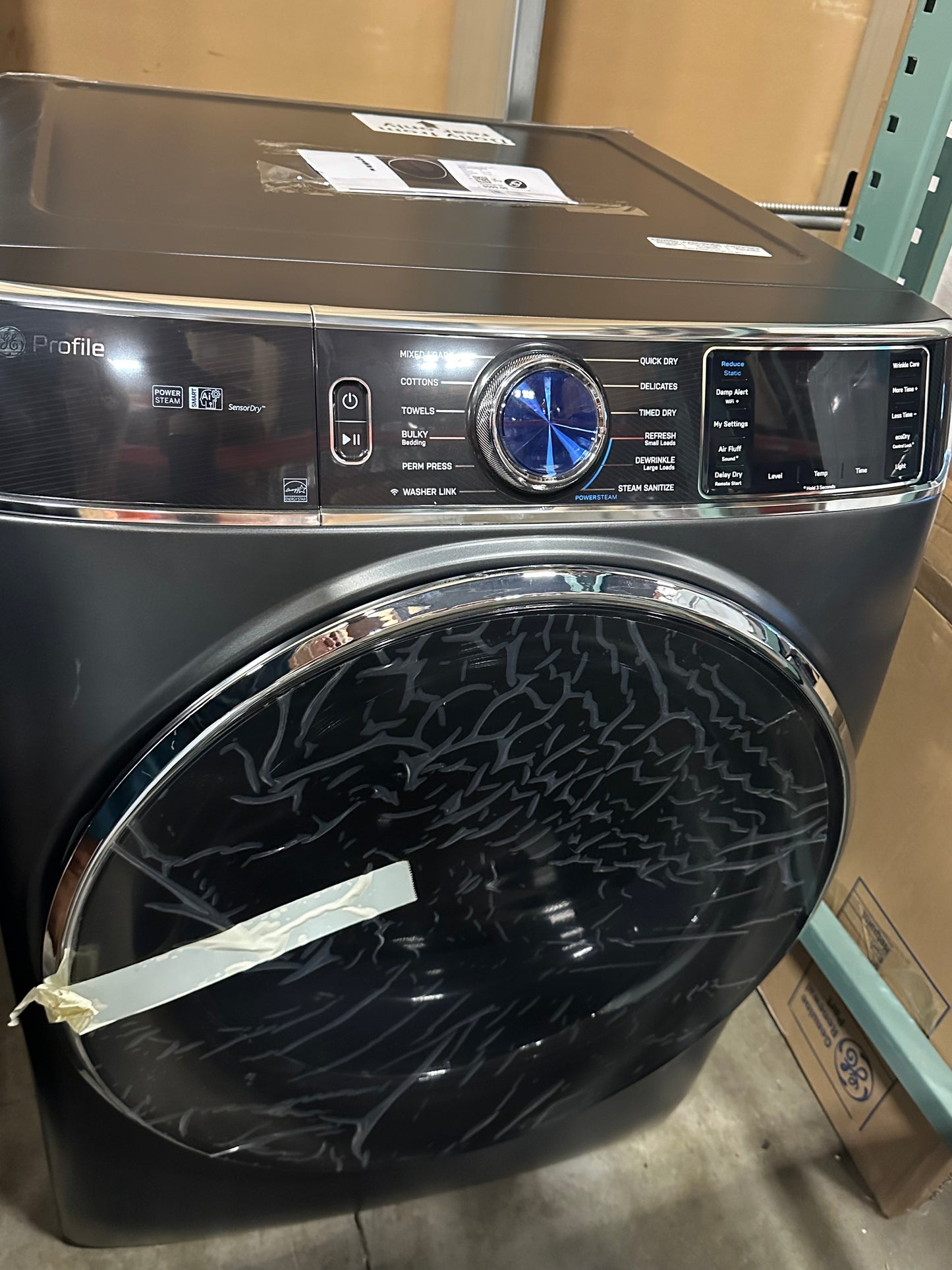 GE Profile 7.8 cu. ft. Smart Electric Dryer in Carbon Graphite with Steam and Sanitize Cycle, ENERGY STAR PFD95ESPT1DS