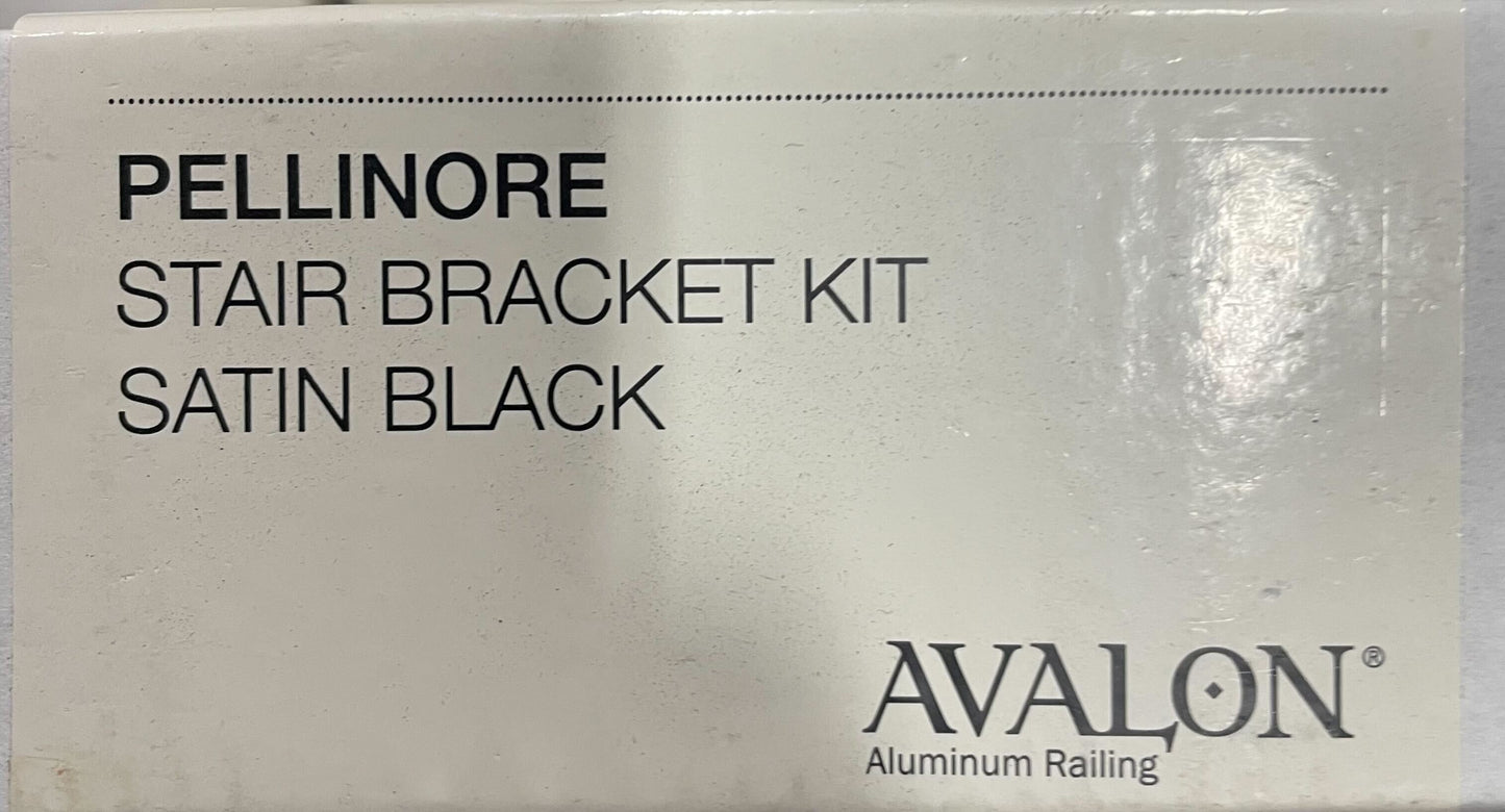 Pellinore Satin Black Stair Bracket Kit