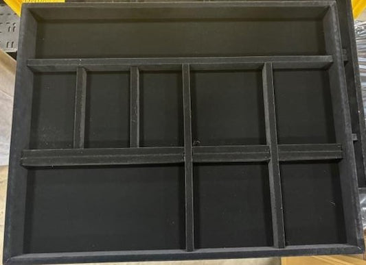 Black Velvet 9 Slot Pocket Watch Jewelry Display Case Tray Inserts