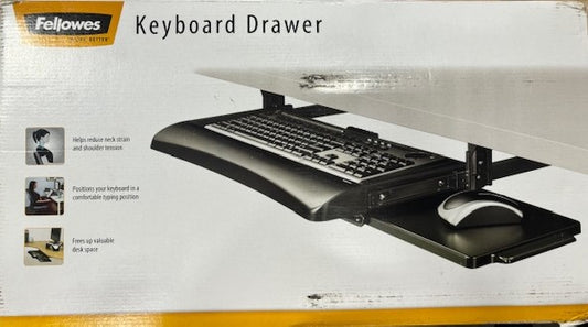 Fellowes Office Suites Underdesk Keyboard Drawer, Black/Silver (9140305)