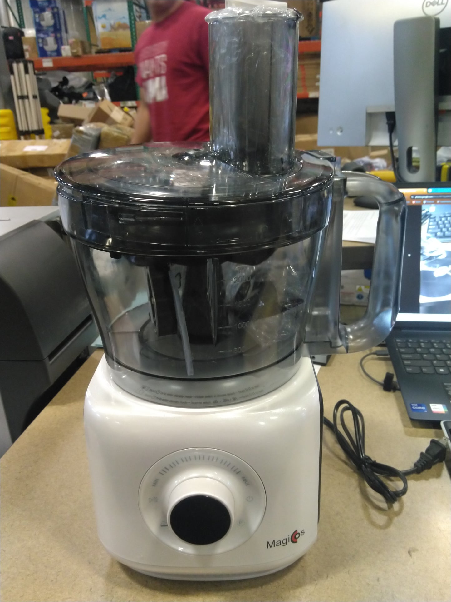 MAGICCOS 14-Cup 1000W Digital Food-Processor - FP416A XL Size Big Bowl Food Processor, 7 Speeds, Cheese Grating, Meat Chopping, Shredding and Slicing, Mashing, Mixing and Doughing, for Personal Use