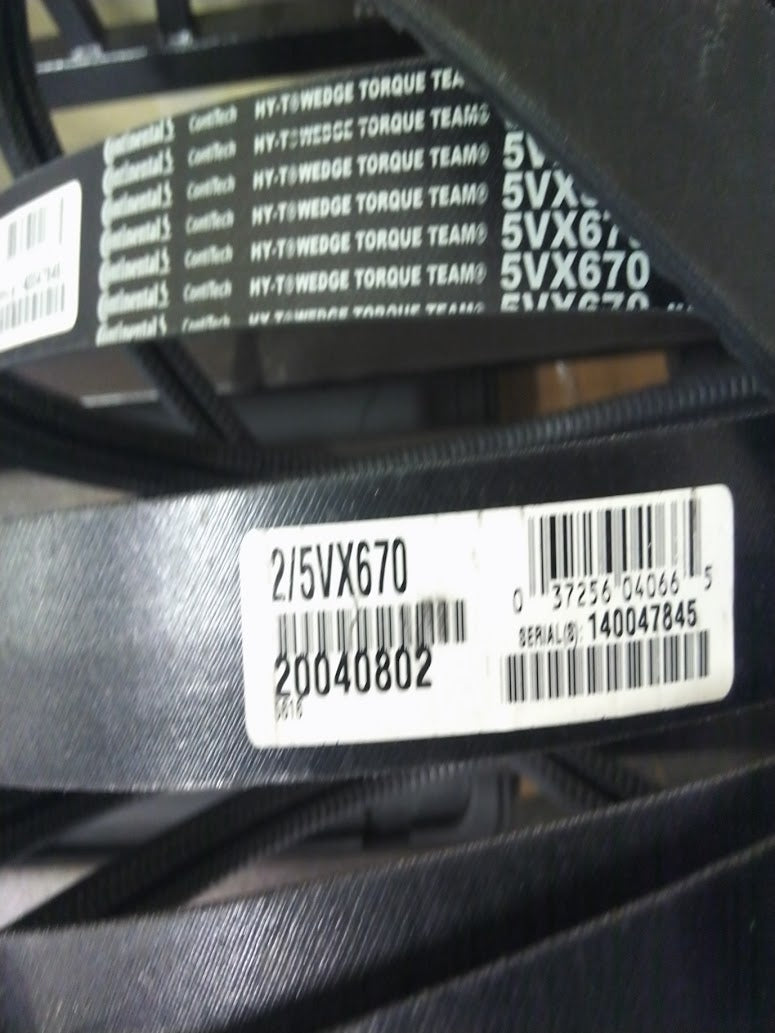 Continental 2/5VX670 HY-T WEDGE TORQUE TEAM BELTS