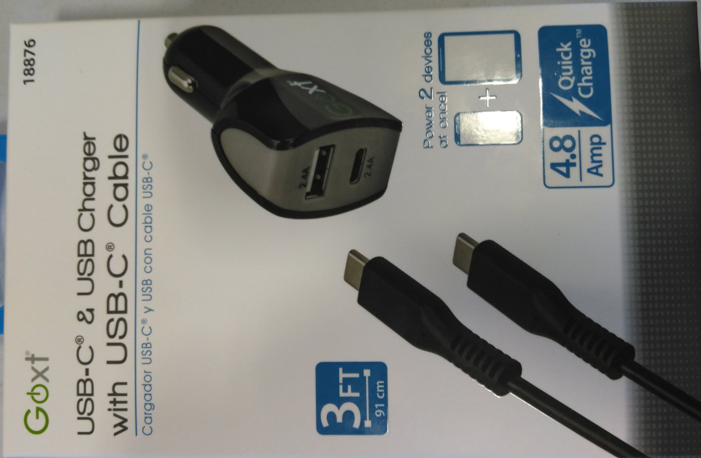 Goxt Usb Type-C and USB charger with c cable