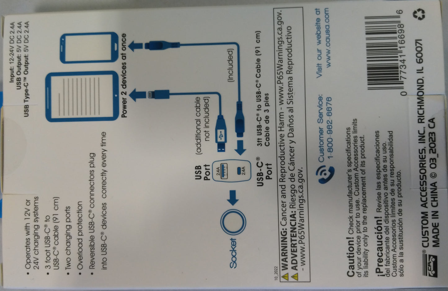 Goxt Usb Type-C and USB charger with c cable