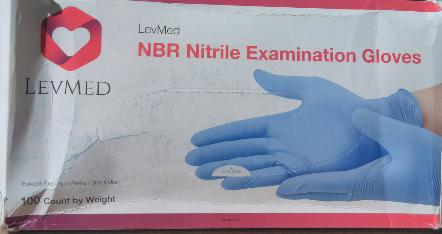 NBR Nitrile Examination Gloves 100