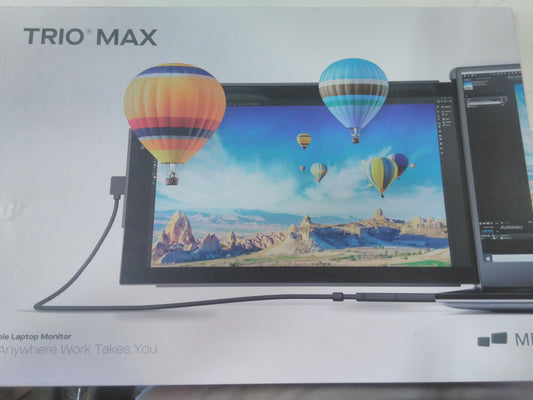 Mobile Pixels Trio Max Portable Monitor, 14'' Full HD IPS Triple Monitor for laptops, USB C/USB A Portable Screen,Windows/Mac/OS/Android/Switch Compatible(One Monitor Only)