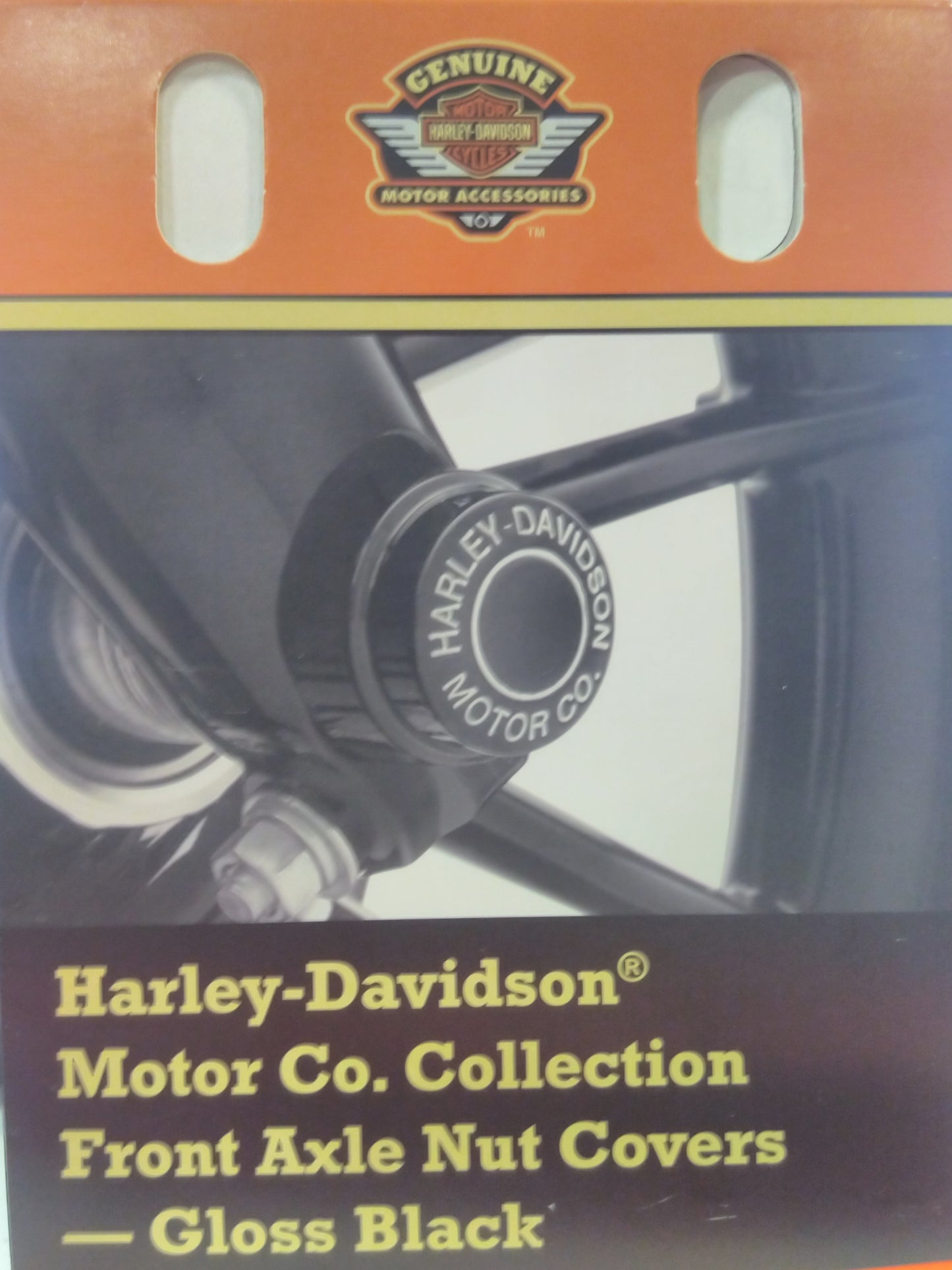 Harley Davidson Motor Co Front Axle Nut Covers - Gloss black