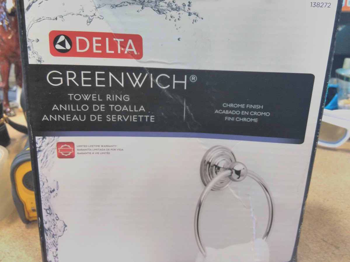 DELTA FAUCET 138272 Greenwich, Bath Hardware Accessory, Towel Ring, Polished Chrome