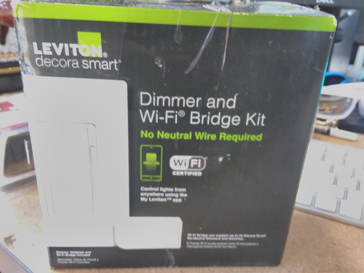 Leviton Decora Smart No-Neutral Dimmer & Wi-Fi Bridge Kit for Older Homes Without a Neutral Wire