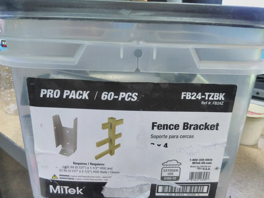 2 x 4 G185 20-Gauge Fence Bracket (60-Pack)