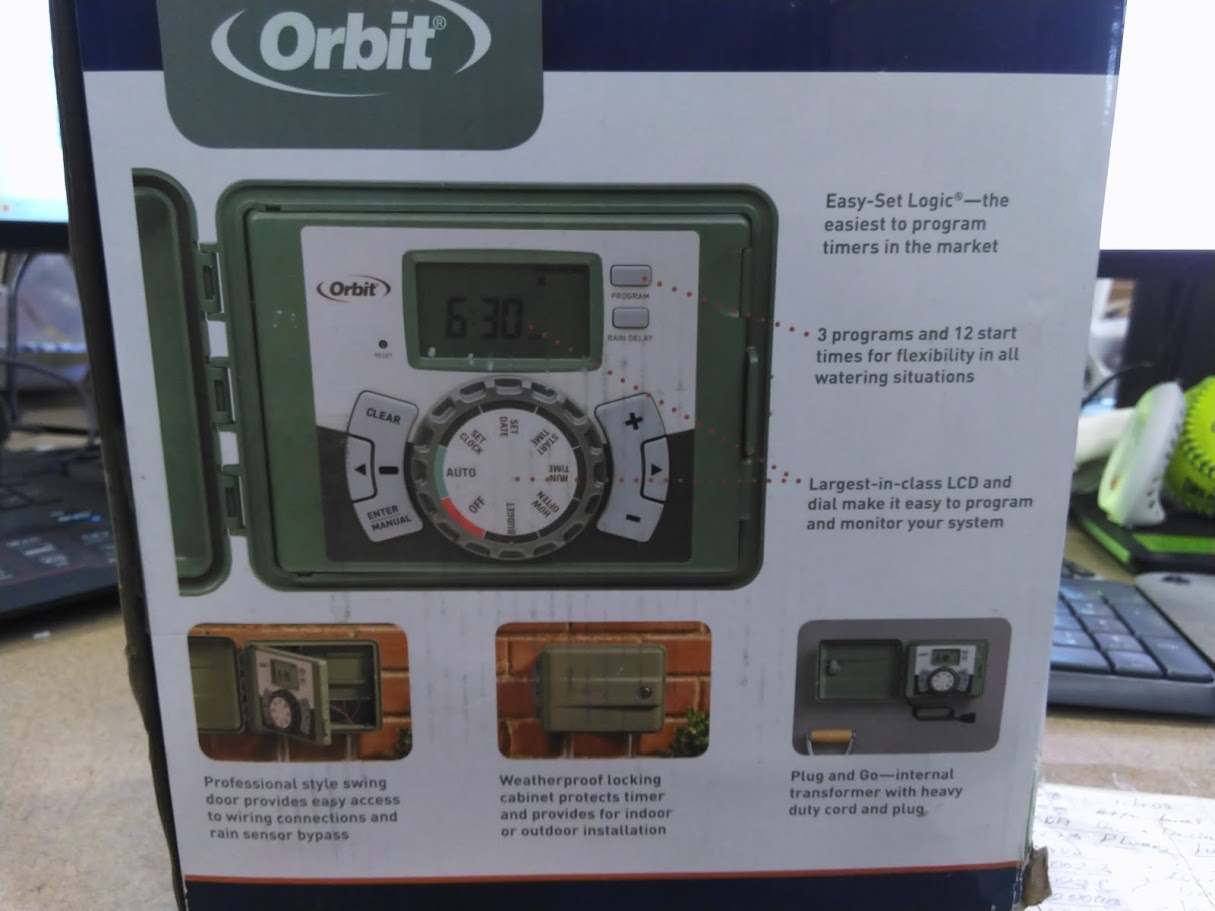 Orbit 57894 4-Station Outdoor Swing Panel Sprinkler System Timer