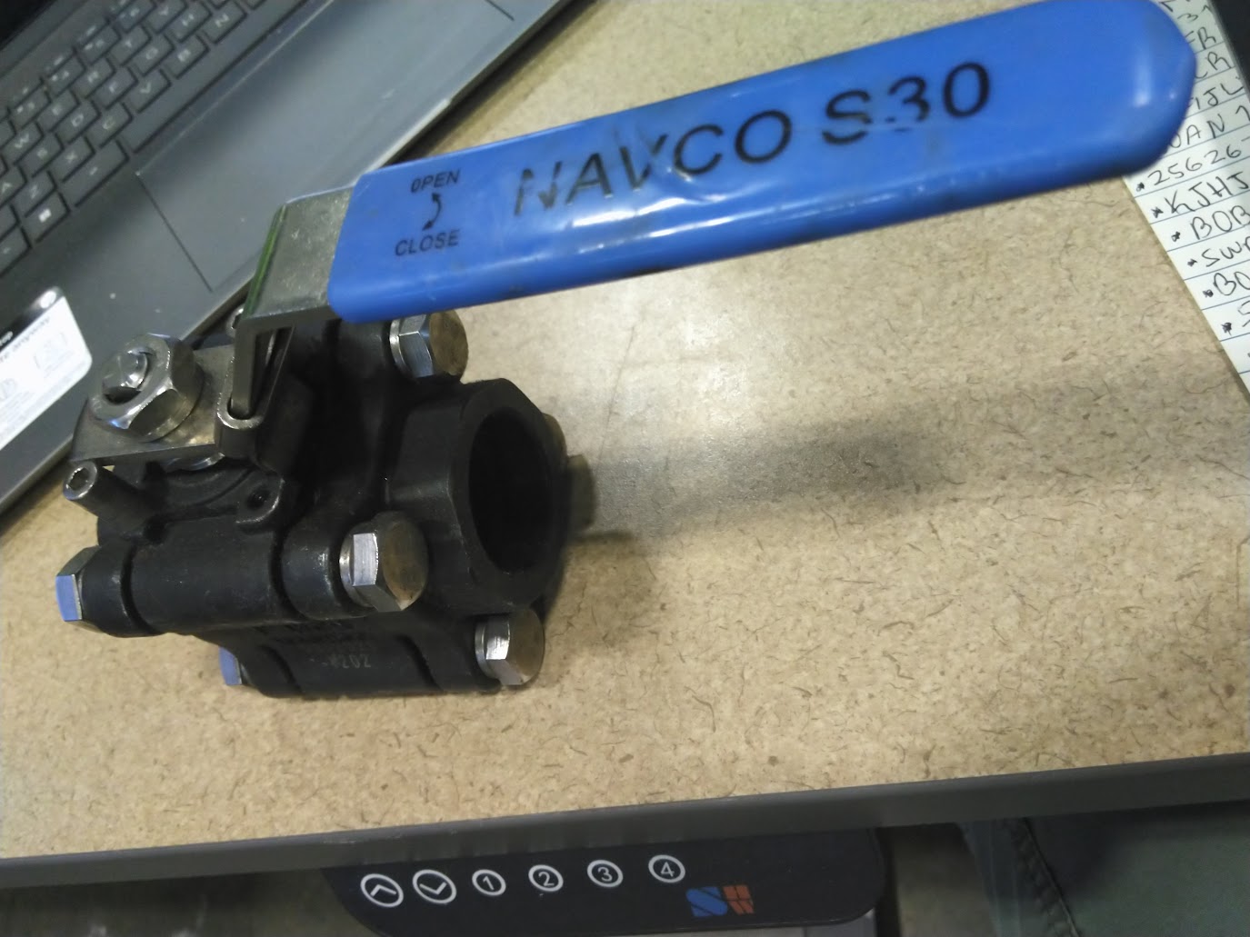 NAVCO 2" S30 Ball Valve, Carbon Steel Stainless Steel 2000WOG NACE MR0175 B16.34