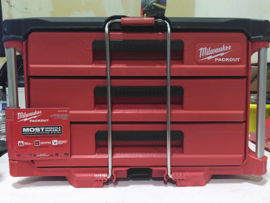 Milwaukee 48-22-8443 PACKOUT 3 Drawer Durable Tool Box w/ 50lbs Capacity