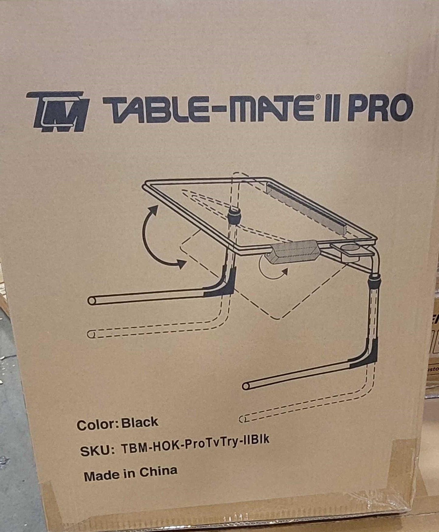 Table Mate XL TV Laptop Dinner Tray Black