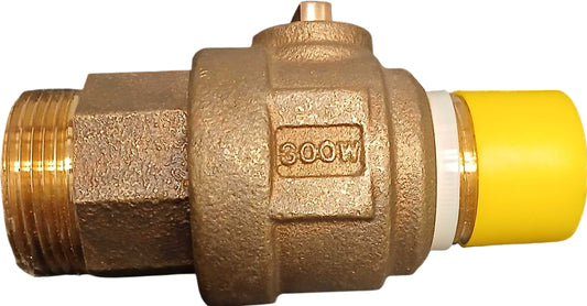 Mueller 2" Brass /Bronze Straight Ball TAPPERED Service Valve