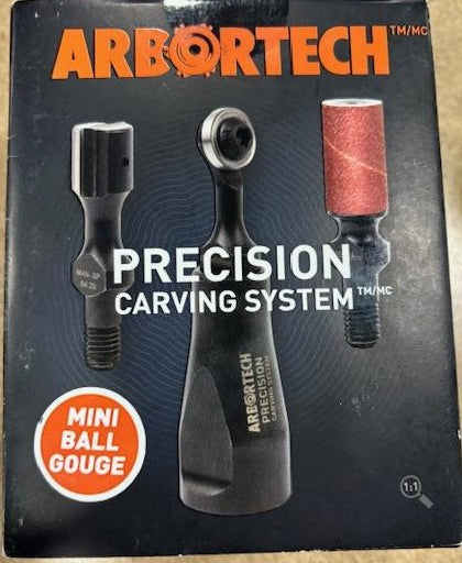 Arbortech Precision Carving System - 3 Piece Precision Power Carving Attachment Set for Woodworkers Featuring Mini Ball Gouge - PCS.FG.1000.20