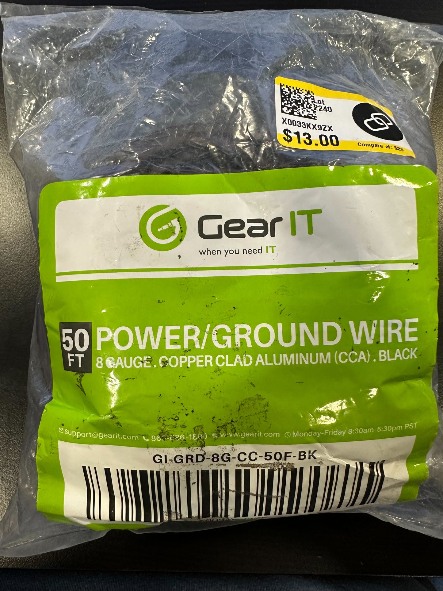 Gear it 50 Ft 8 gauge ground wire