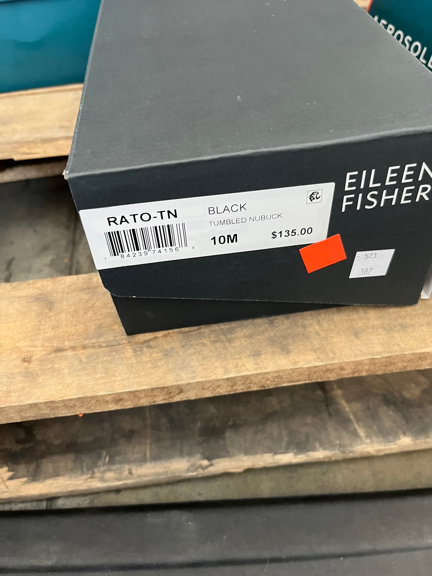 Eileen Fisher Rato Black Tumbled Nubuck 10 B (M)