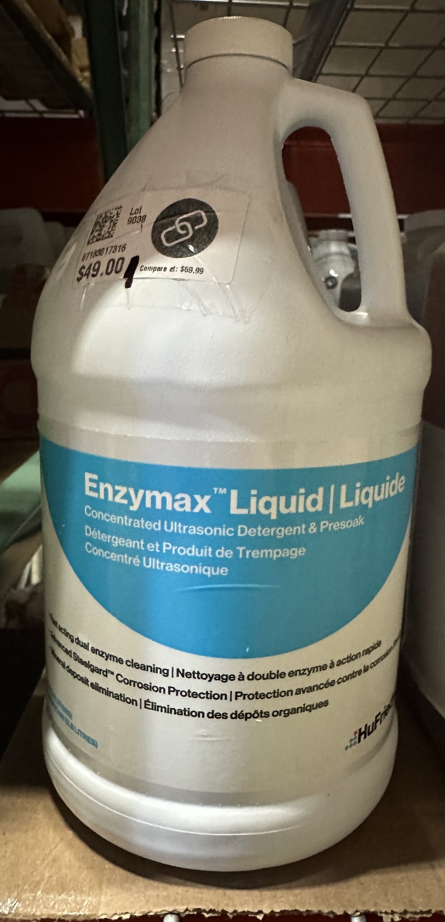 HU-FRIEDY ENZYMAX IMS-1226 LIQUID CONCENTRATED ULTRASONIC DETERGENT 1 GALLON