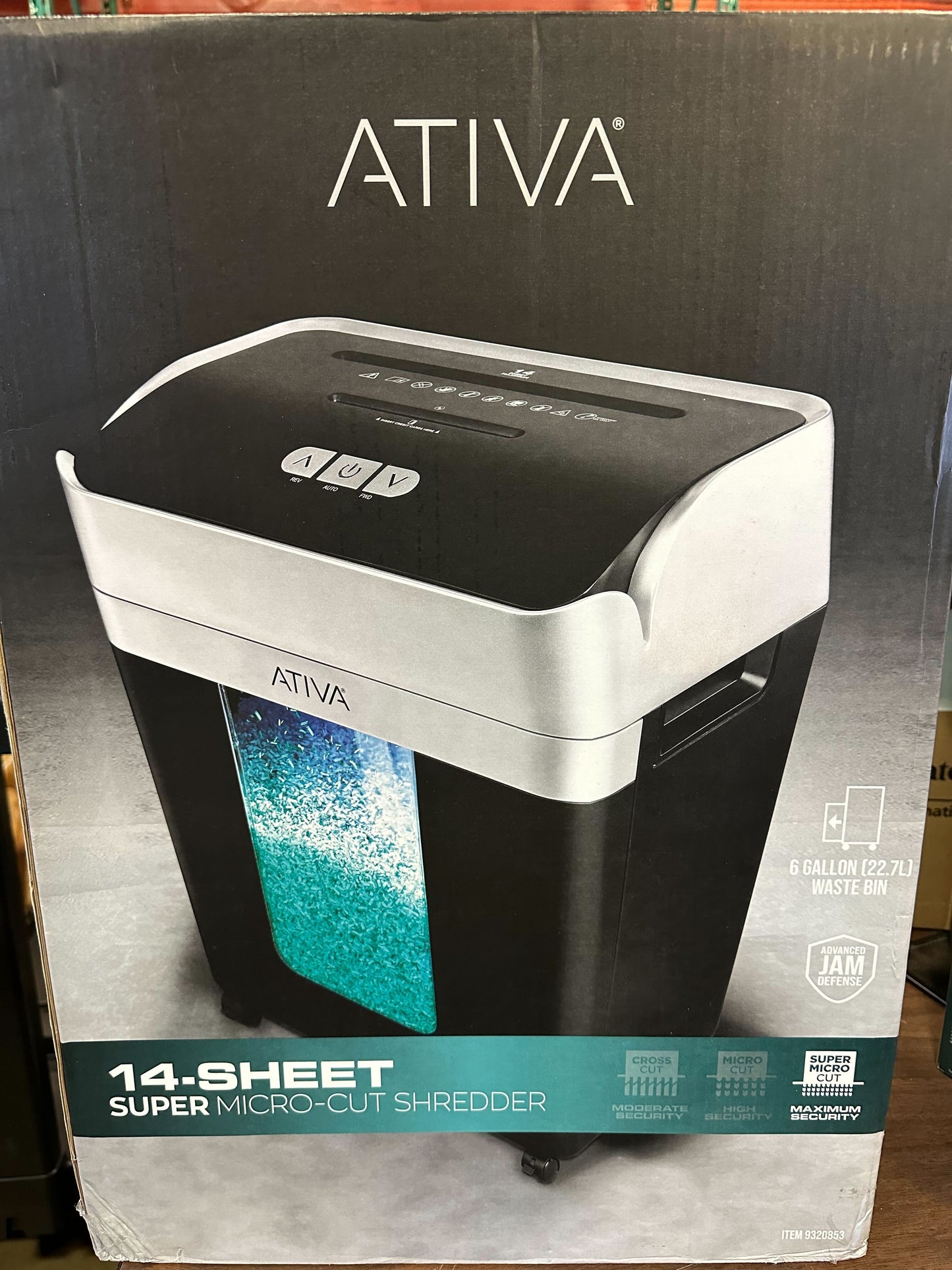 Ativa® 14-Sheet Super Micro-Cut Shredder, A14SMC19