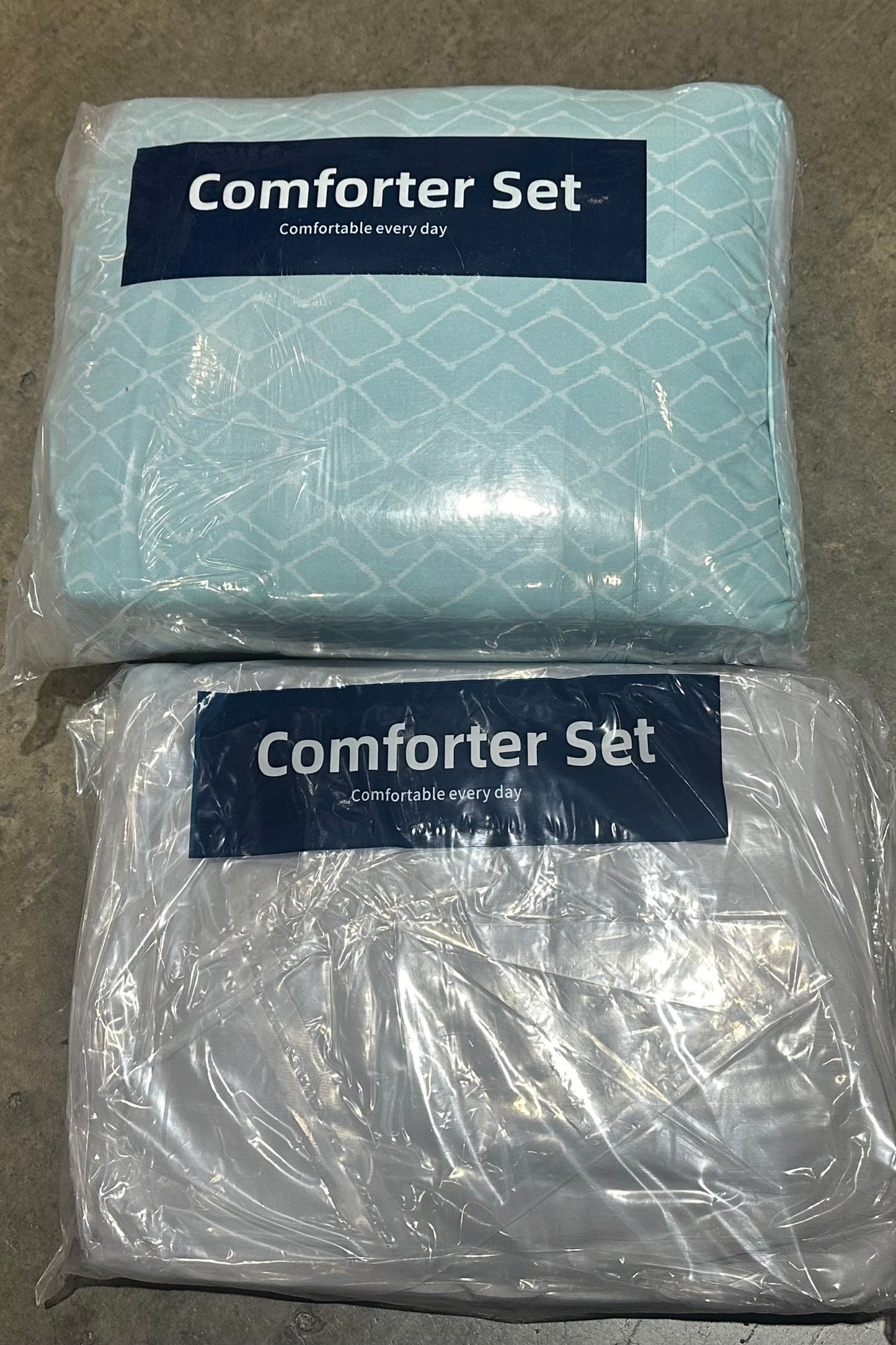 Dinjoy Teal King Size Comforter Set, King, 7 Pieces