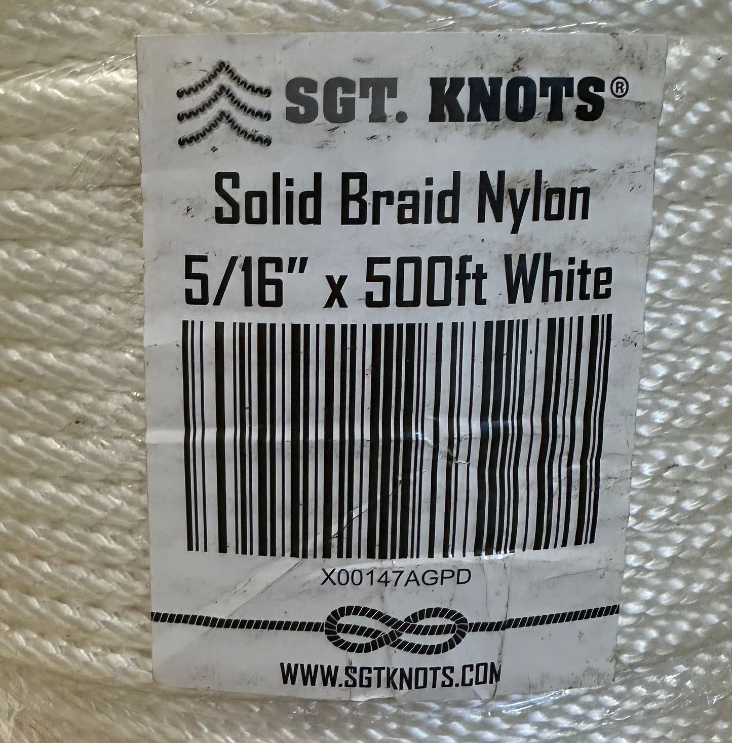 SGT KNOTS Solid Braid Nylon Utility Rope - (White)