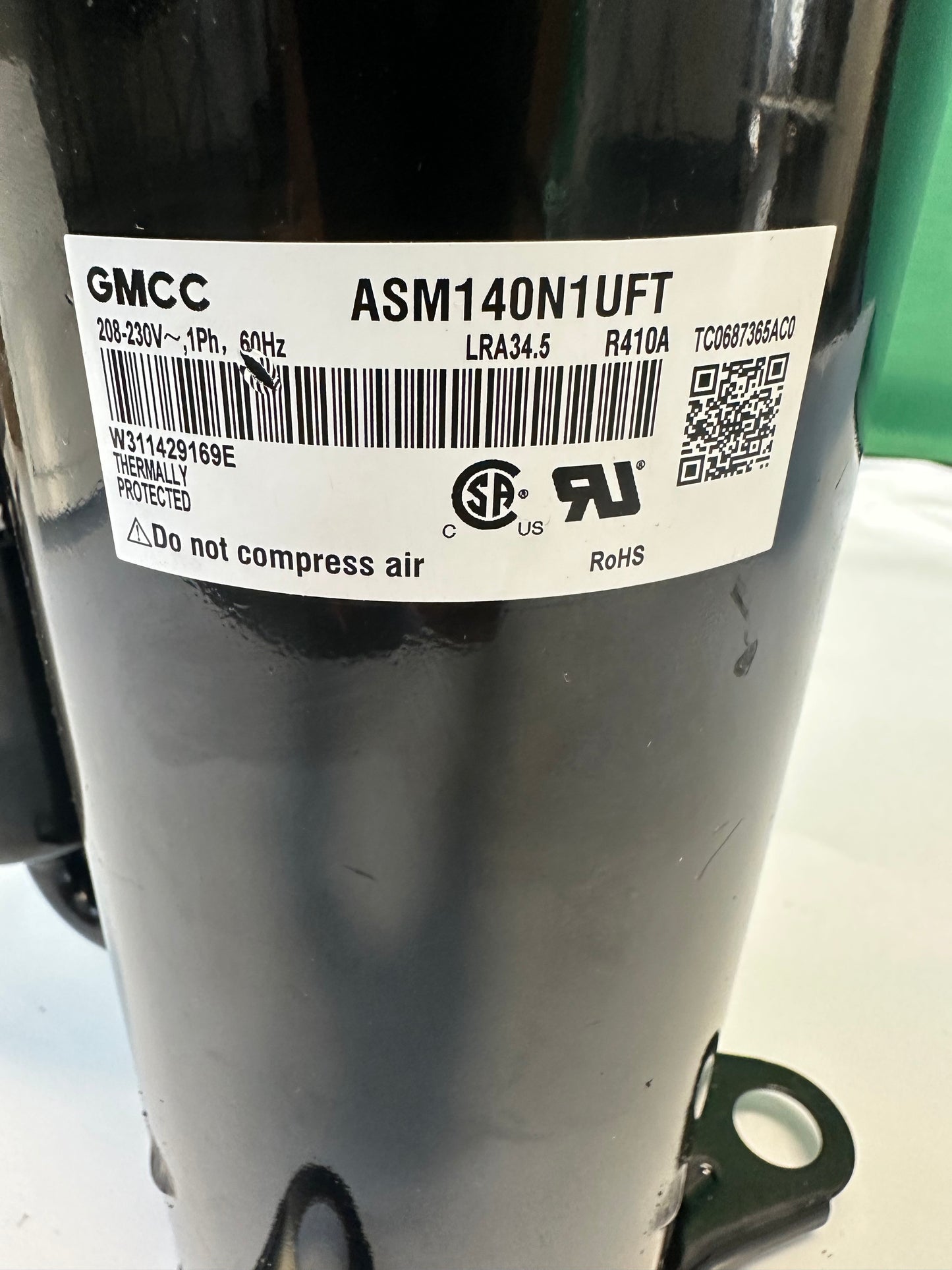 ASM140N1UFT Original for Toshiba GMCC Air Conditioner Compressor ASM140 208V-230V 60H R410