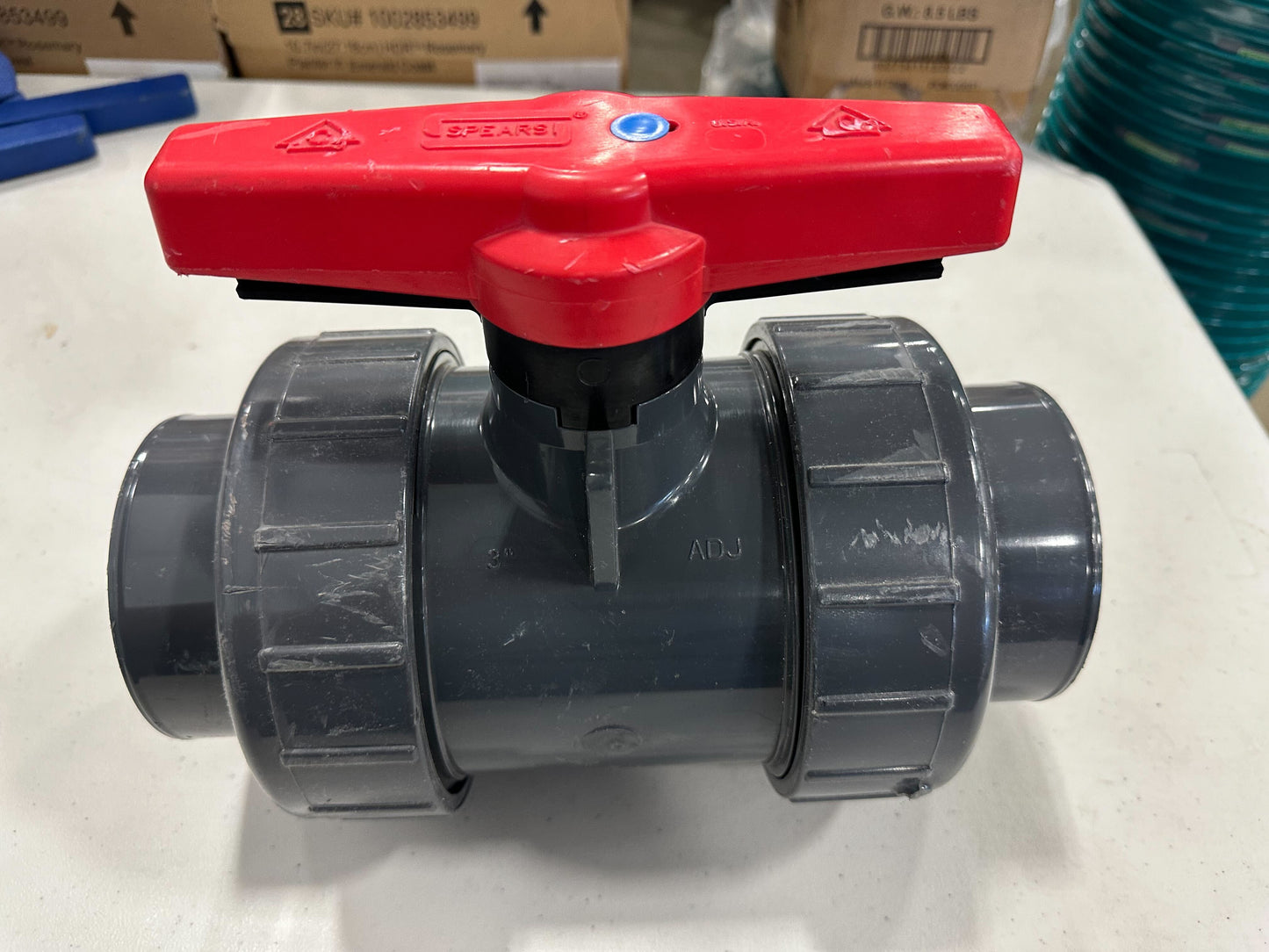 Spears PVC Ball Valve, EPDM Seals, 3" Socket Part # 1822-030