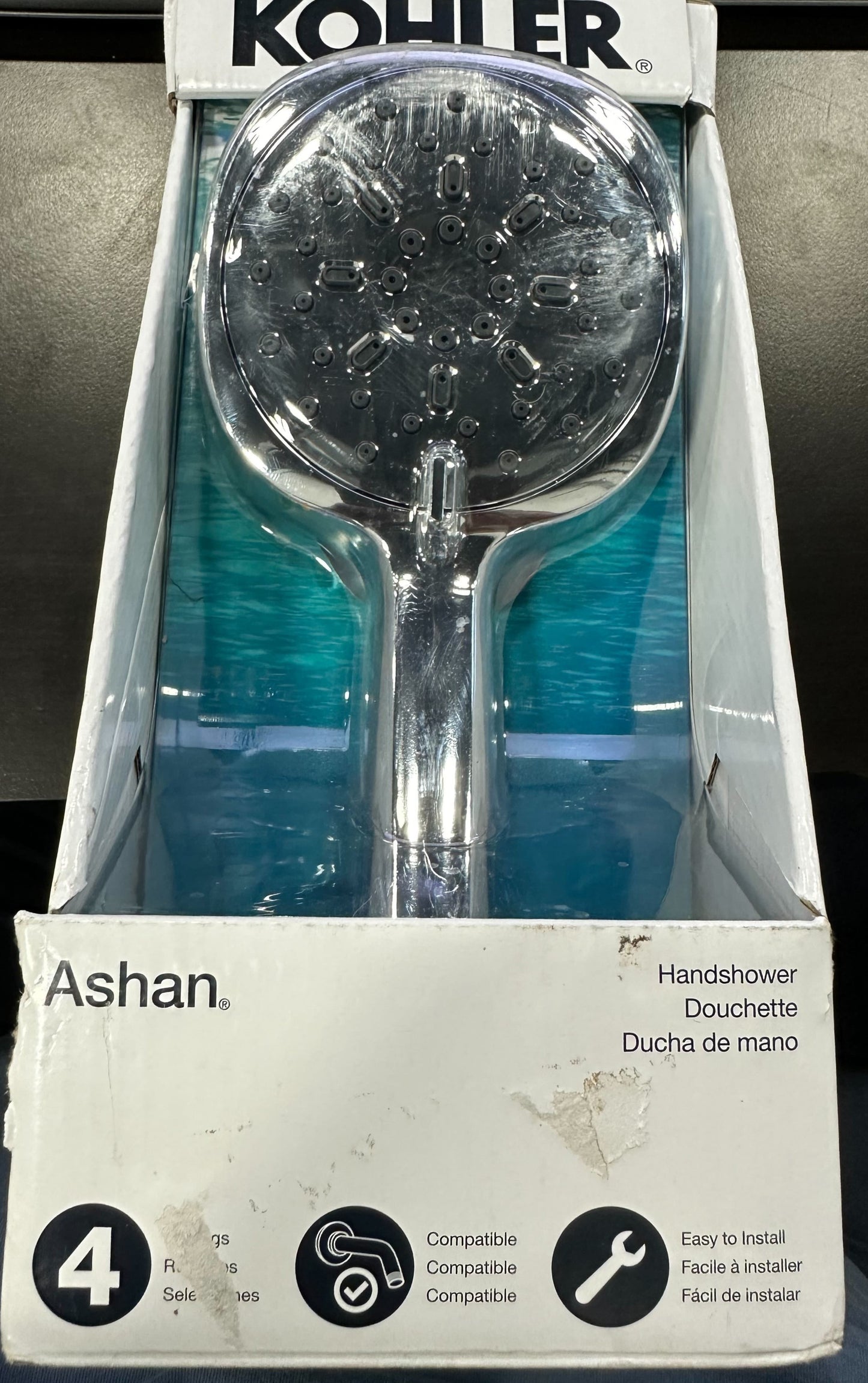 KOHLER Ashan 3-Spray Wall Mount Handheld Showerhead 1.75 GPM in Polished Chrome R27874-G-CP