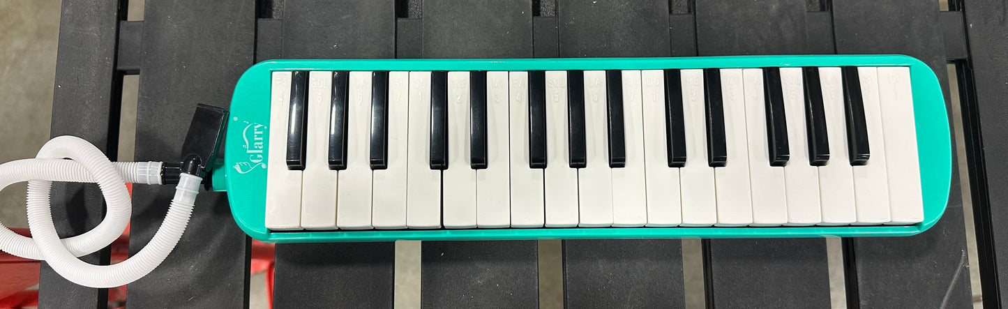 Glarry 32-Key Melodica with Mouthpiece & Hose & Bag Green