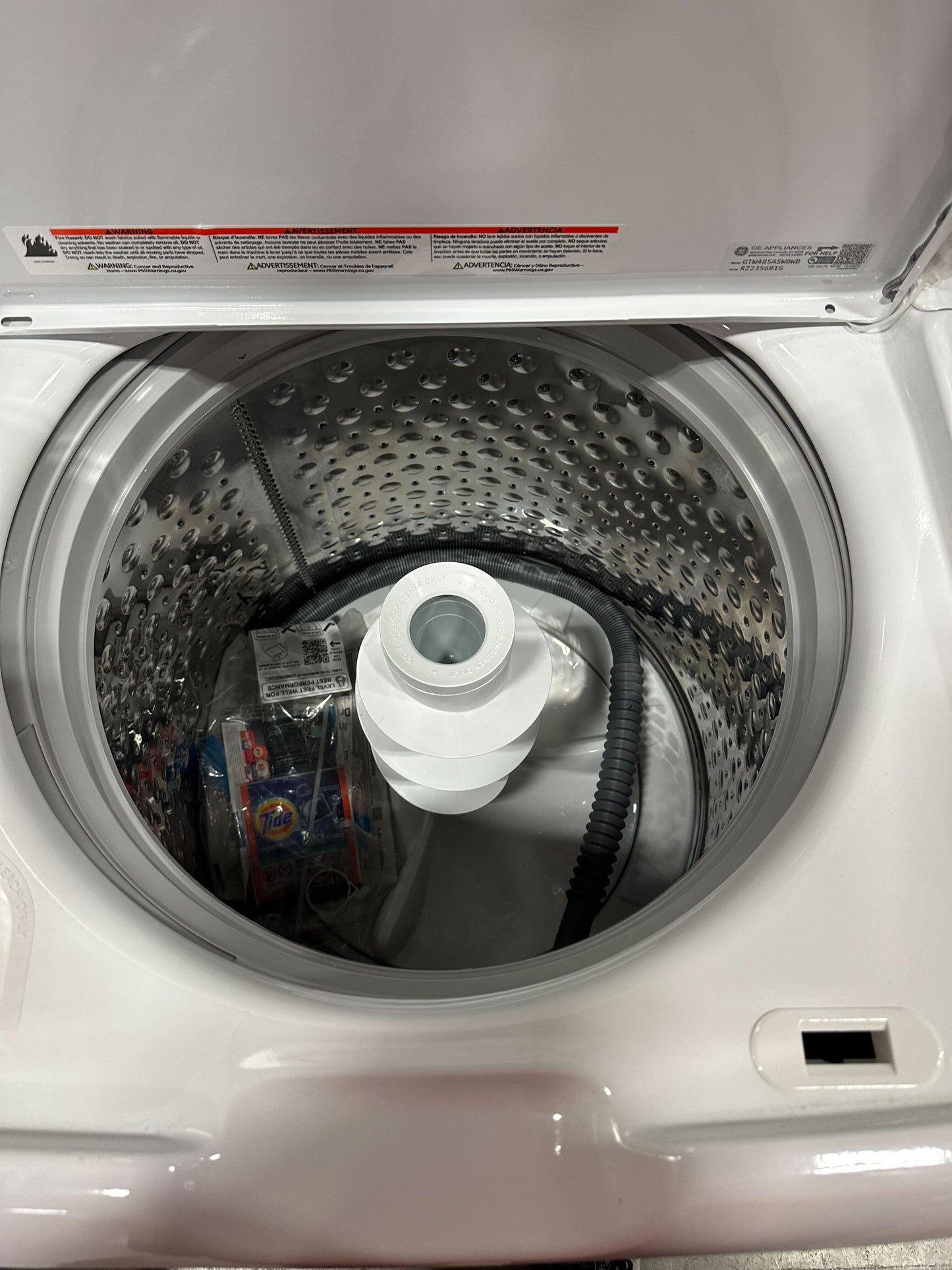 GE 4.5 cu. ft. Top Load Washer in White with Cold Plus and Wash Boost GTW485ASWWB-2