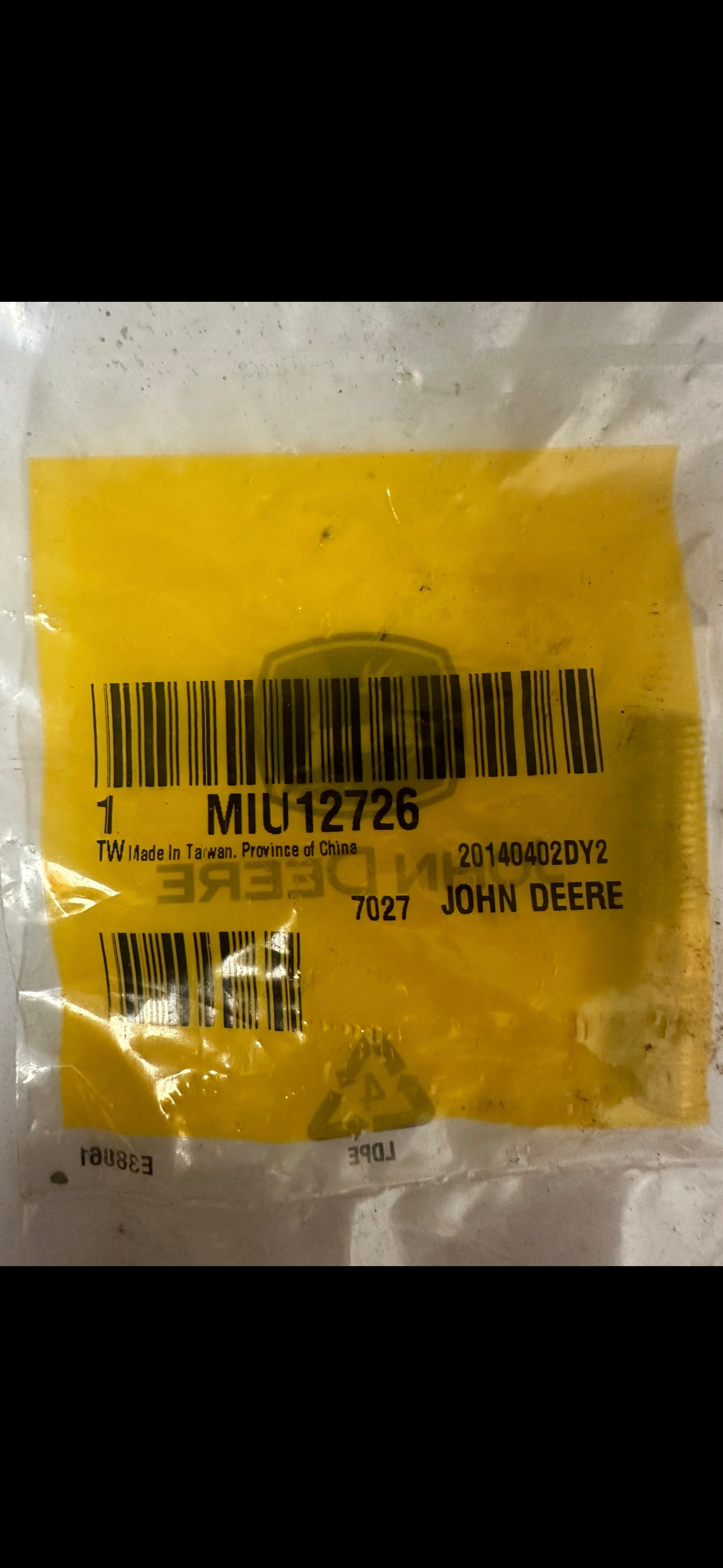 John Deere Original Equipment Stud - MIU12726