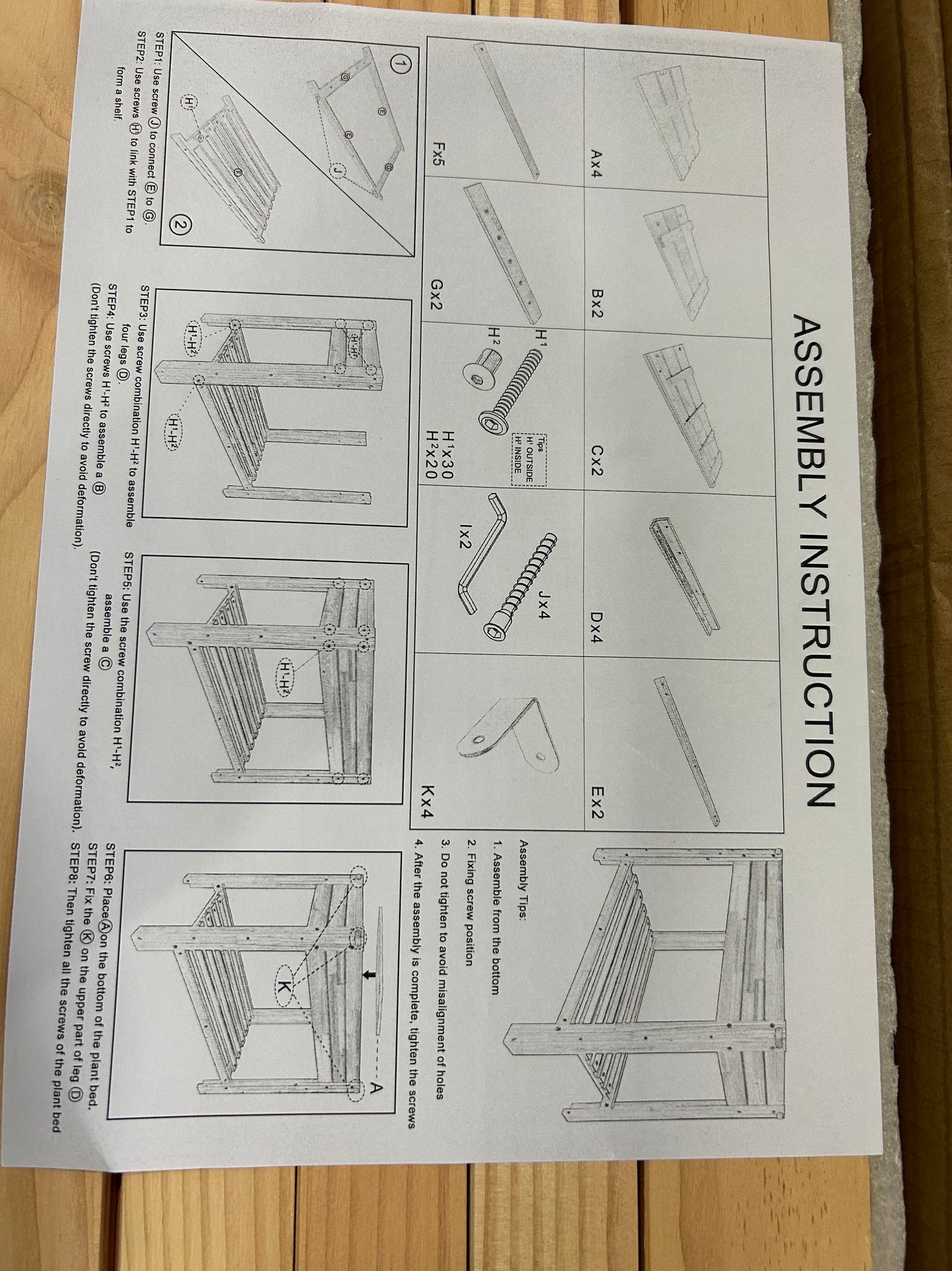 LLAGSAN Raised Planter Box Solid Cedar Natural,34x19x30